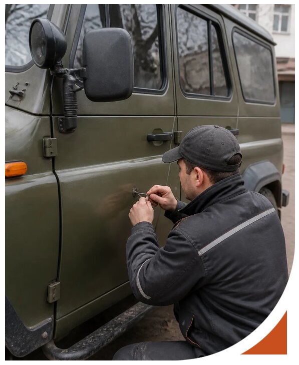 Профессиональное вскрытие автомобиля УАЗ без повреждений в Мытищах
